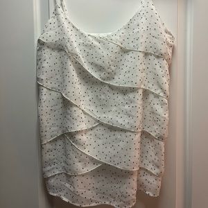 L Maurices layered sleeveless shirt. White